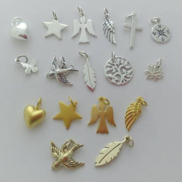 Add a personal touch ... sterling silver, 24k gold plated sterling silver or bronze charm