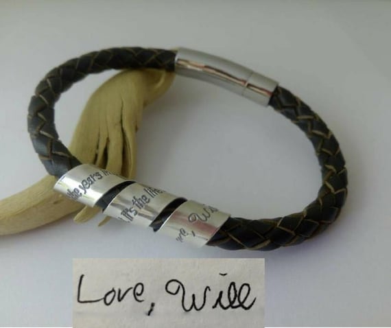 Child loss Baby loss. Mens Memorial spinning SECRET message sterling silver BOLO leather bracelet with Your text . Remembrance Perfect Sympathy GIFT for HIM