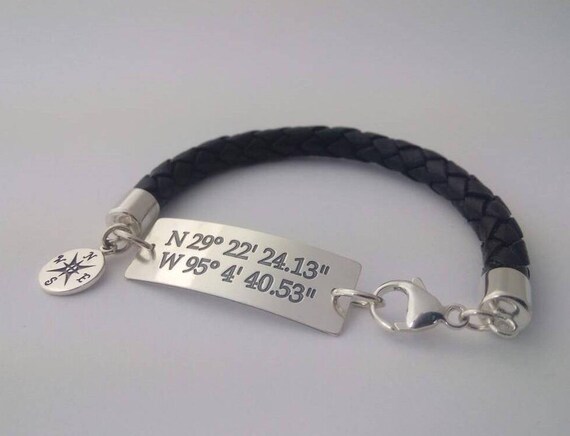 Child loss Baby loss. Mens Memorial spinning SECRET message sterling silver BOLO leather bracelet with Your text . Remembrance Perfect Sympathy GIFT for HIM