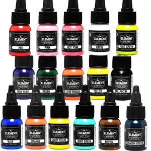 16 color tattoo ink set by element tattoo supply