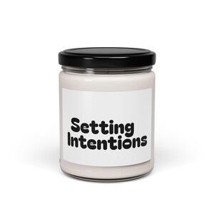 Scented Soy Candle - Setting Intentions, Aromatherapy Gift, Mindfulness Candle, Relaxation Décor, Unique Home Fragrance, Self-Care Essential