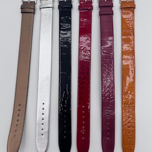 Genuine Leather Watch Bands Set of 6 Different Colors