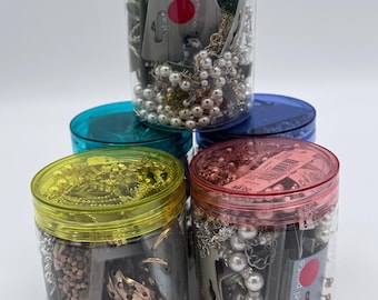 Mystery Mixed Jewelry Jar 8oz Vintage After Thoughts Brand and Never Worn