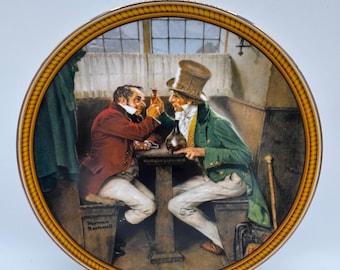 Clinching The Deal 1987 Norman Rockwell Collector Plate