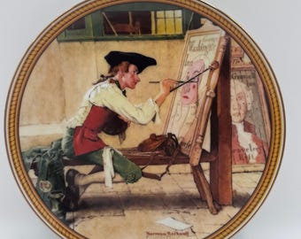 Sign of the Times 1988 Norman Rockwell Collector Plate