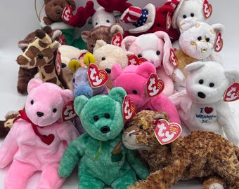 Beanie Babies TY - Hang Tag 12th Gen & Tush Tag 13th Gen Set of 17