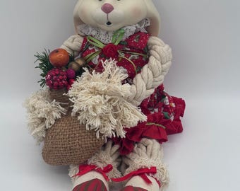 Flossie House of Llyod 1993 Collectable Christmas Bunny Rabbit Doll