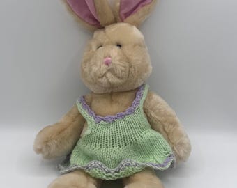 Bunny Rabbit Plush Green Dress Michaels 2004 Stuffed Animal
