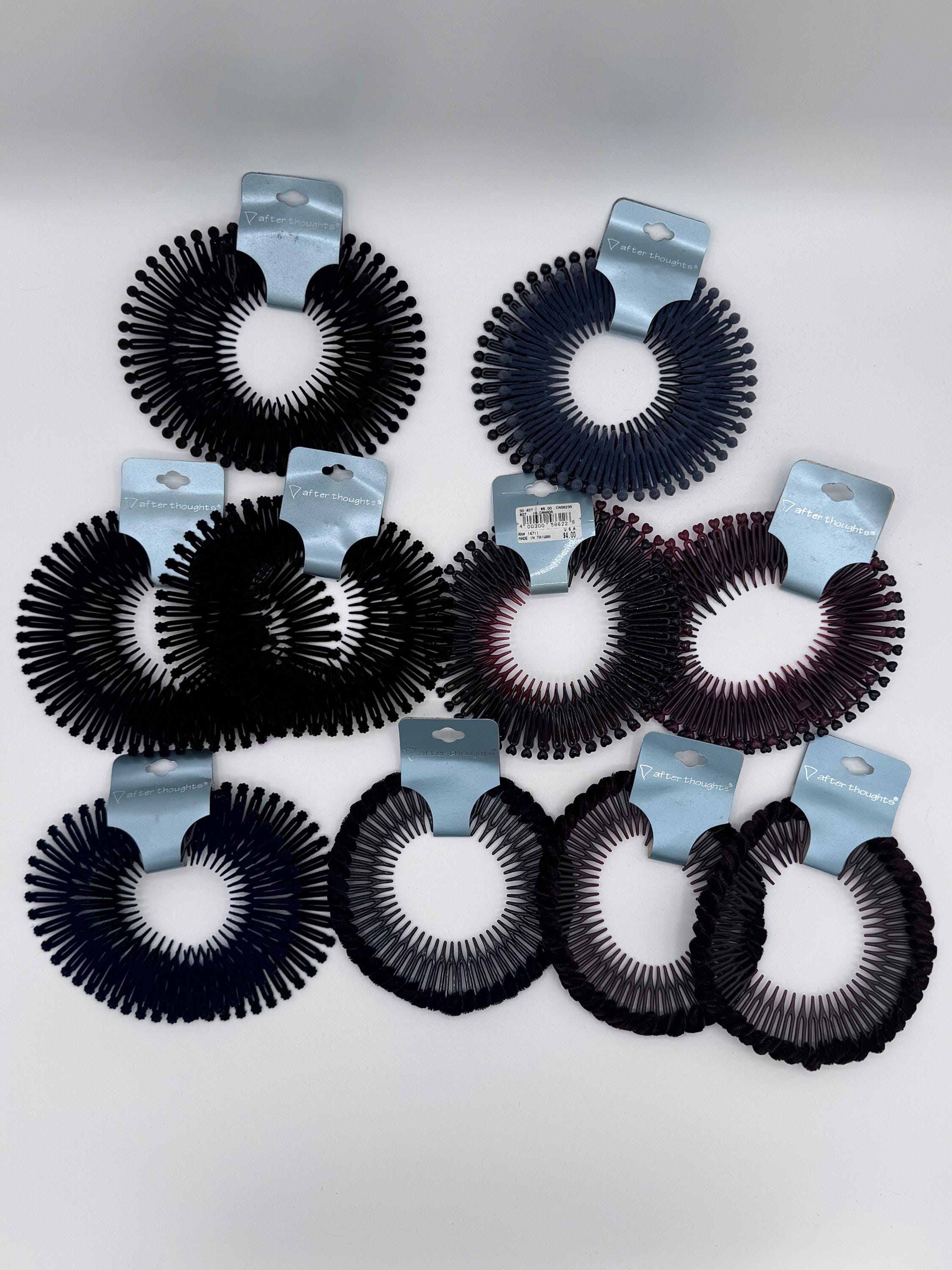 VTG Lot 4 RICHARD KERR Plastic Rhinestone HAIR COMBS & Tension HAIR CLIP France Hair Combs France Indiana Vintage Hair Accessories for sale  main image 2