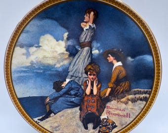 Waiting on the Shore 1982 Norman Rockwell Collector Plate