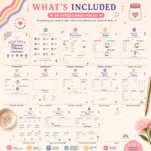 Budget Planner Bundle for GoodNotes | Hyperlinked Finance Planner | Bills Tracker Savings Tracker Debt Payoff Sinking Funds PDF image 12