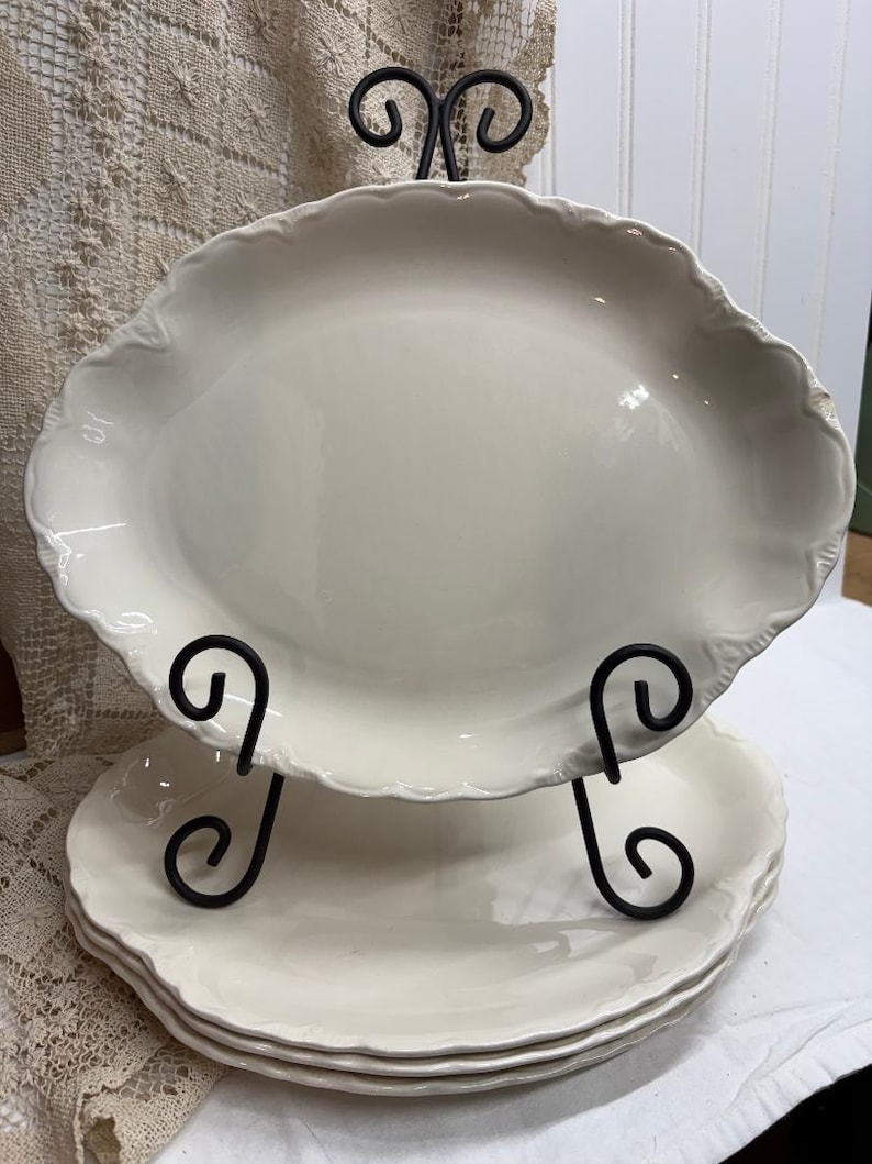 1940's USA Ironstone 13 Serving Platter in the Ransom Pattern by Scio