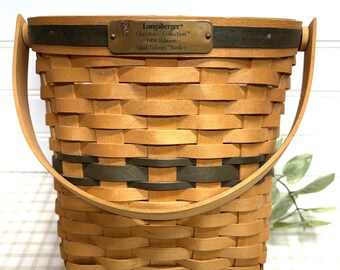 Vintage Longaberger Christmas Collection 1998 Edition Glad Tidings Basket