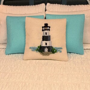 1:12 Scale Lighthouse Dollhouse Miniature Hand Embroidered Pillow Decor