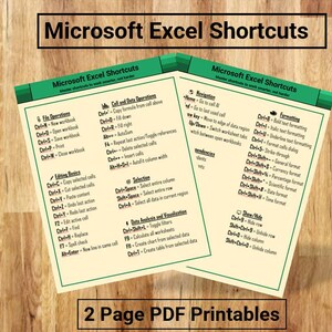 Excel Shortcuts Cheat Sheet: Printable Keyboard Guide for Windows (PDF ...