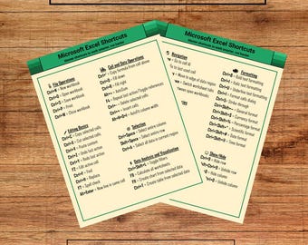 Excel Shortcuts Cheat Sheet: Printable Keyboard Guide for Windows (PDF Download)