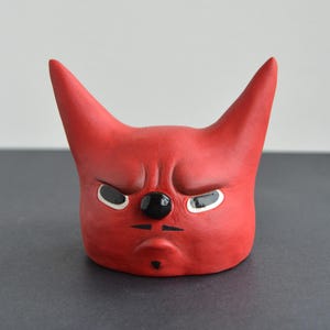 Grumpy Devil/Demon Ceramic Sculpture
