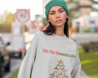 Sudadera navideña con árbol de Navidad homosexual / Orgullo LGBTQ navideño