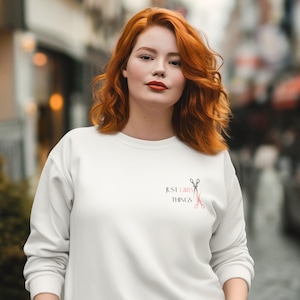 Funny Lesbian Scissoring Sweatshirt: Sassy Queer WLW Humor - Comfort Colors