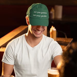 Funny Embroidered Pickle Dad Cap: Sassy Foodie Humor