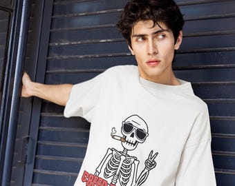 Creep It Real Skeleton Tee: Funny Spooky Halloween Comfort Colors Shirt