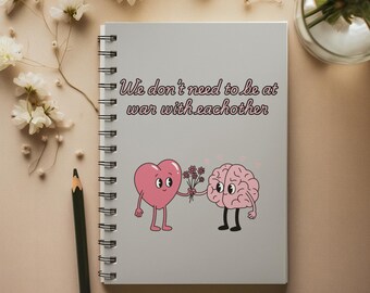 Diario de ilustración de corazón y cerebro / Cuaderno de terapia