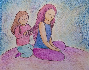 Art Mother and Daughter