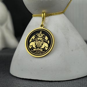 Viking Warrior Pendant / Norse God Necklace / 14K Gold Vermeil or Silver / Nordic Mythology Jewelry / Viking Gift for Him or Her