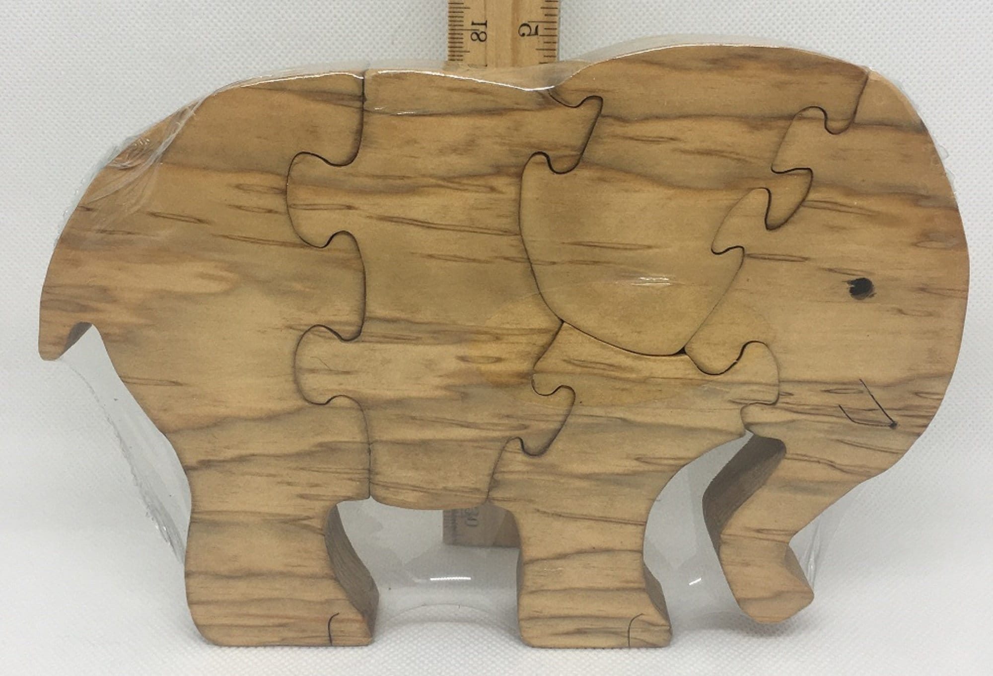Elephant Scroll Saw Puzzle Handmade 5 Pieces Stained Etsy.de