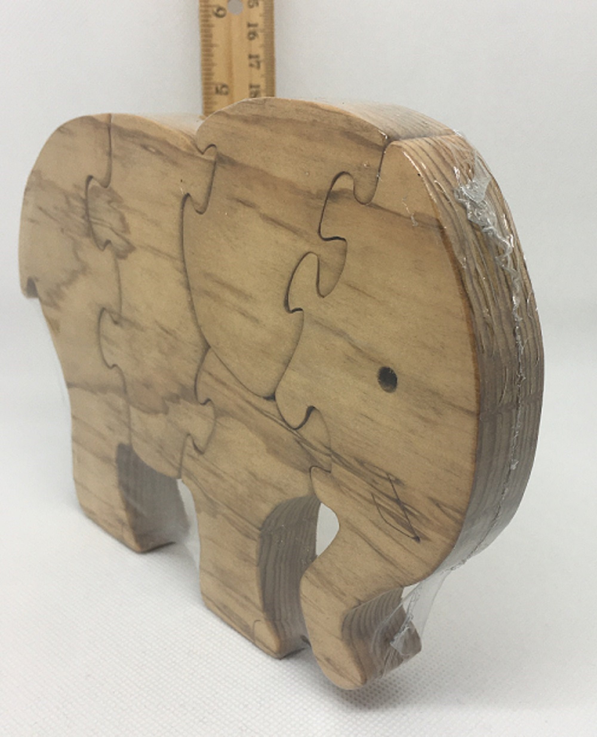 Elephant Scroll Saw Puzzle Handmade 5 Pieces Stained Etsy.de