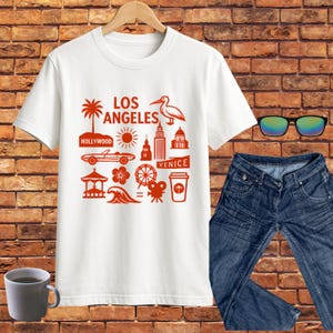 Los Angeles T-Shirt Unisex, LA Shirt West Coast Tee, Los Angeles California Shirt, Trendy Crewneck Style, Los Angeles CA Gift, Softstyle Tee