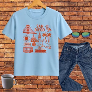 San Diego Shirt,Unisex thsirt, Vintage San Diego Shirt, West Coast Travel Tee, San Diego California Gifts, Beach Destination Shirt