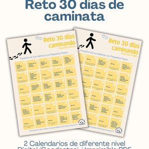 30-Day Printable Walking Challenge, 30-Day Habit Tracker, Printable PDF Workout Planner, Letter Size