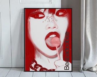 Póster de Beabadoobee / Arte pop indie dibujado a mano (Descarga en PDF)