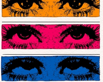 Impresión de arte pop de ojos / Descarga digital