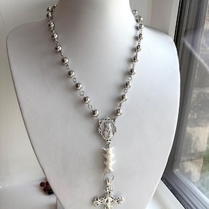 Gothic silver snake vertebrae necklace