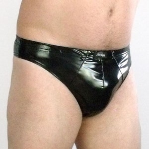 Men's 4-way stretch vinyl thong