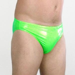 4-way stretch vinyl men's swimsuit briefs