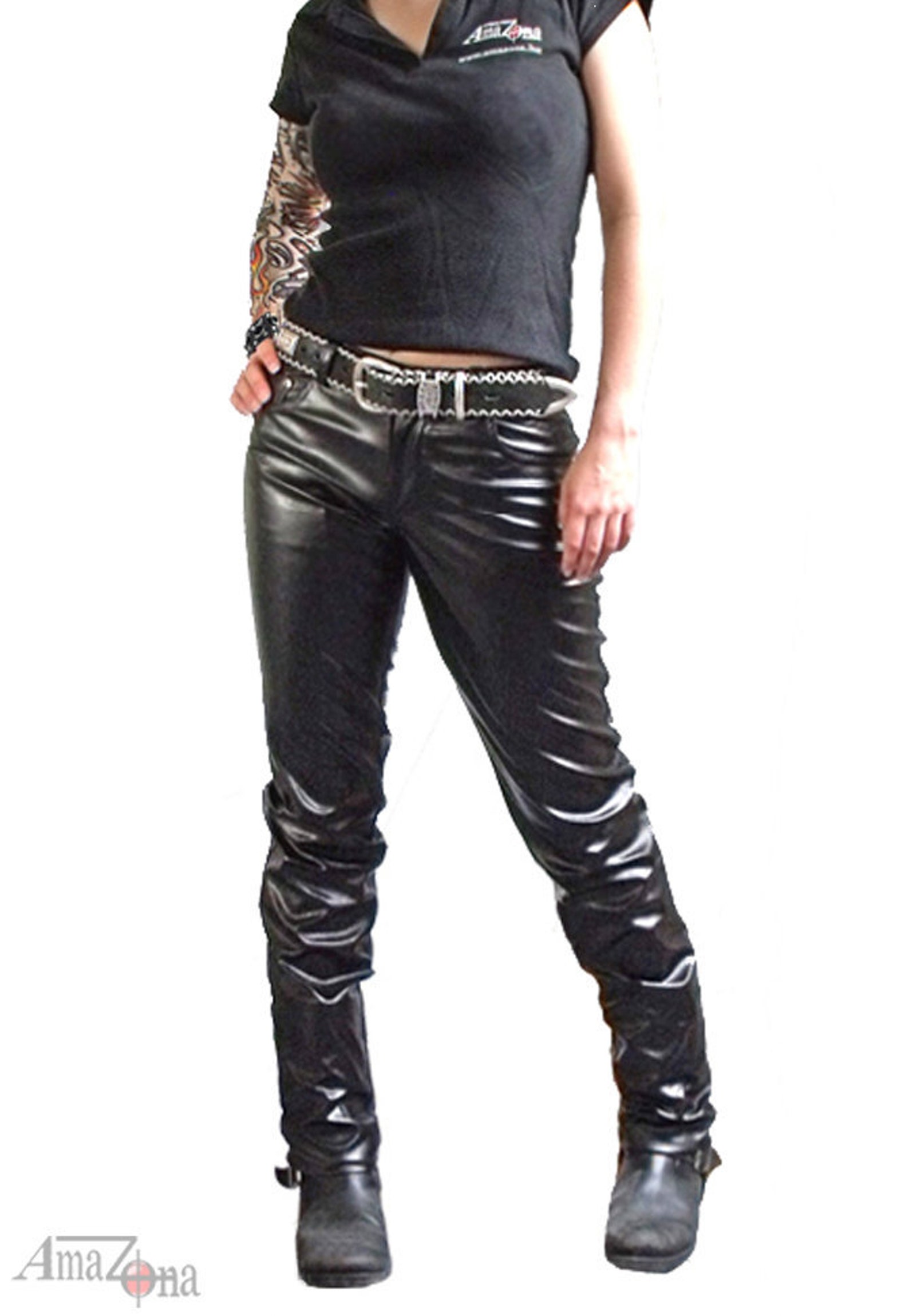 Sturgis Biker Pleather Pants - Etsy