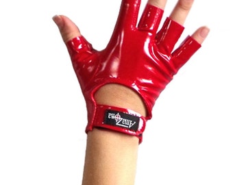 Guanti senza dita in vinile – Mini Clubwear in PVC elasticizzato in 4 direzioni
