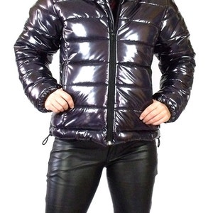 Montessa Shiny Vinyl Down Jacket - Etsy