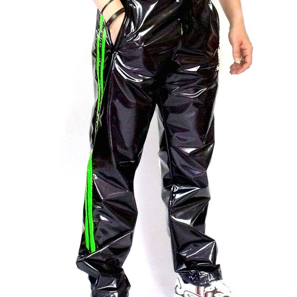 Pantalon de survêtement sportif en vinyle extensible dans 4 directions