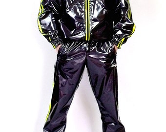 Sporty 4-way stretch vinyl tracksuit