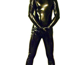 Catsuit en vinyle pour homme extensible dans les 4 sens