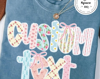 Preppy Custom Name Lace PNG, Custom Coquette Name Bow PNG, Girly Pastel  Floral Pattern png, Custom Teacher name Png, Custom Mama png