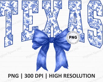 テキサス コケット png、テキサス フローラル ブルー ボウ png、テキサス トワル シノワズリ、ウエスタン PNG プレッピー グランドミレニアル テキサス png、テキサス ママ