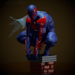 Spiderman 2099 Future Web Warrior Collectible 3D Print – Statue - 3D Model - Stl File for 3D Printers