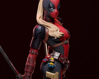 Lady Deadpool Marvel STL for 3D Printing – Female Superhero Figurine Collectible Statue - 3D Model - Stl File for 3D Printers