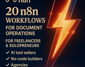 Plantillas de automatización de documentos n8n (20 flujos de trabajo) / Archivos JSON para GPT, PDF, Notion, correo electrónico, Airtable, Drive, Tally y más
