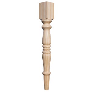 Gambe per tavolo in legno tornito - 29&quot; in stile fattoria non finito - Set di 4